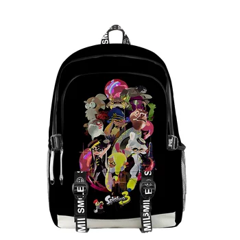 Классические крутые школьные сумки Harajuku Унисекс, дорожная сумка Splatoon 3, Оксфордские водонепроницаемые рюкзаки для ноутбука с 3D принтом, Наплечные рюкзаки