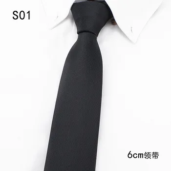 Классические черные мужские галстуки в полоску из полиэстера, тонкие галстуки с узором Пейсли, клетчатые галстуки Corbata для вечеринки, аксессуары для рубашек 6 см