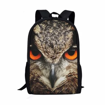 Классные школьные сумки с 3D принтом совы для мальчиков и девочек, рюкзак в стиле колледжа, дорожный рюкзак большой емкости, детские сумки, портативная сумка для ноутбука