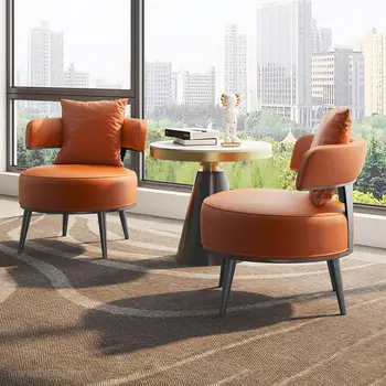 Кожаные Роскошные стулья для гостиной Удобные игровые стулья для гостиной Офисный акцент Cadeira De Escritorio Современная мебель