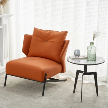 Кожаный диван Кресла для гостиной Nordic Lazy Relax Современные Стулья для гостиной Дизайнерские Роскошные Шезлонги для салона домашнего декора WK50LC