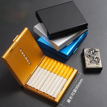 Контейнер для хранения сигар, 20 палочек, Металлический Портсигар, Аксессуары для курения, Мужской Подарок, Модный Креативный Держатель для табака, Карманная коробка
