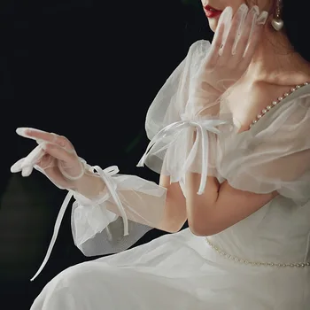 Короткие Свадебные перчатки, Белый браслет, Свадебные перчатки для женщин, Вечернее платье для девочек, Украшения, Аксессуары для невесты