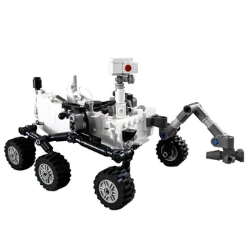 Космическая станция Buildmoc, ракета, лунный спускаемый аппарат, марсоход Curiosity, модель шаттла, строительные блоки, кирпичи, игрушки, подарки для детей, сделанные своими руками