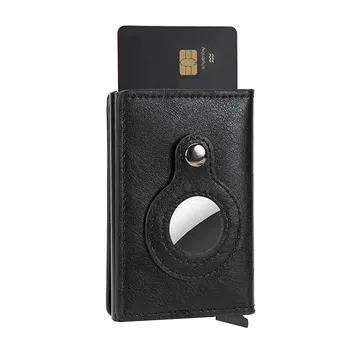 Кошелек с Rfid-держателем для кредитных карт Apple Airtag для мужчин, чехол для банковских карт, тонкий кошелек с Rfid-биркой, смарт-кошелек с воздушной биркой