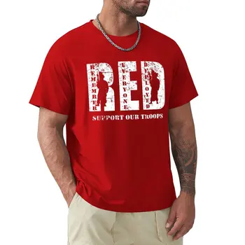 Красная пятница Носите Красное В пятницу, Помните, что Все Задействованы, Футболка американского солдата, пустые футболки, мужская тренировочная рубашка