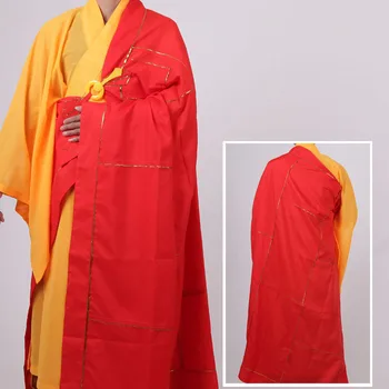 Красный Цвет Взрослых Буддийский Монах Одежда Для Медитации Халаты Исповедь Монахов Длинное Платье Хайцин Одежда Монаха Плащ