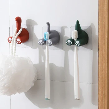 Креативный декоративный крючок с мультяшным животным поросенком, самоклеящаяся вешалка для декора стен, бесшовные вешалки для дверей спальни в общежитии, милые