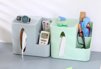 Креативный многофункциональный пульт дистанционного управления коробка для хранения коробка для салфеток настольная пластиковая коробка гостиная спальня коробка для салфеток