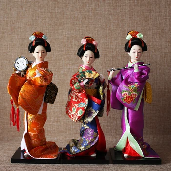 Кукла в кимоно, японские украшения для суши Кабуки, украшения для ресторана, украшения для суши, японская шелковая кукла Гейша 29-53