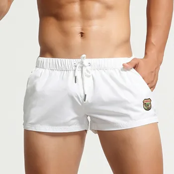 Купальники Seobean, мужские шорты для плавания с сетчатой подкладкой, плавки для мужчин, сексуальный короткий пляжный купальник, бриф, Супер горячий