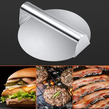 Кухонные приспособления и аксессуары Пресс для бургеров из нержавеющей стали, форма для приготовления котлет для мяса ручного типа 