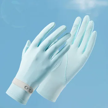 Летние солнцезащитные перчатки, женские спортивные перчатки на открытом воздухе, Тонкие варежки с защитой от ультрафиолета, женские дышащие нескользящие перчатки для верховой езды и рыбалки