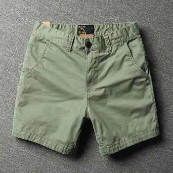 Летние шорты для мужчин, однотонные повседневные рабочие брюки Silm Sandbeach Shores, спортивные мужские короткие брюки-карго из мягкого хлопка