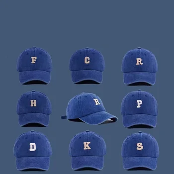 Летняя модная бейсболка Klein Blue Letter с утиным козырьком в стиле ретро для женщин-бейсболистов