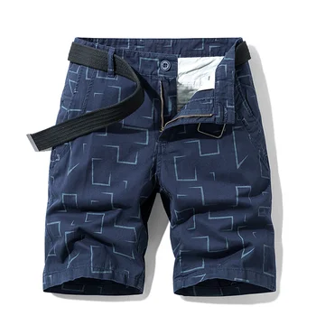 Летняя мужская уличная одежда для мальчиков Caro Sorts из чистого хлопка, повседневная карманная одежда для мальчиков, большие размеры, мужские Бермуды Lon Z133