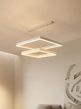 Люстра в гостиной скандинавские лампы современный минимализм столовая спальня светодиодная минималистичная белая фара основная лампа