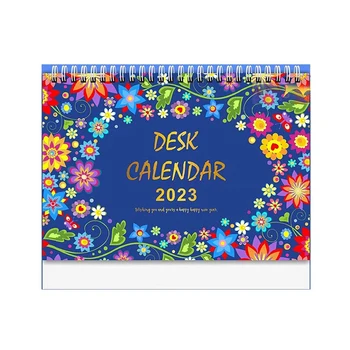 Маленький настольный календарь на 2023 год, 9 дюймов X 7,3 дюйма с красочным ежемесячным дизайном, Для планирования и организации работы дома Или офиса