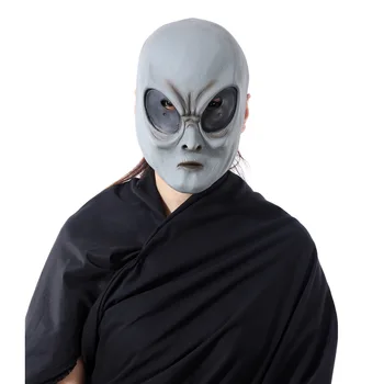 Маска Ужаса пришельца на Хэллоуин из латекса, мягкая, имитирующая фестиваль призраков, головной убор для лица