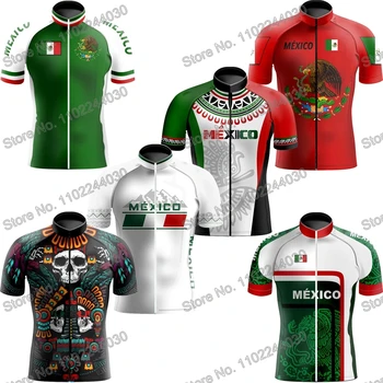 Мексика 2023 Летняя Трикотажная Велосипедная Одежда Мужская Рубашка для Шоссейных велосипедов С короткими рукавами Велосипедная Рубашка