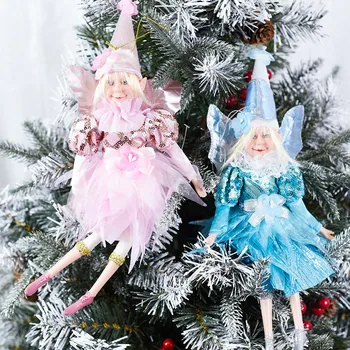 Милые рождественские куклы, короткие плюшевые принты, Санта-Клаус, кукла-снеговик для украшения Рождественской елки, фигурка