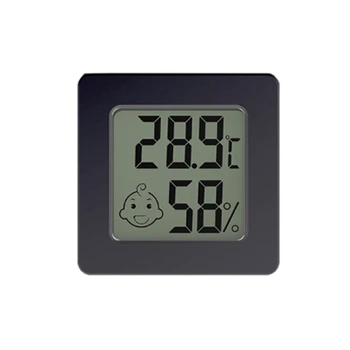 Мини-ЖК-цифровой термометр-гигрометр, измеритель температуры, датчик влажности, кнопка метеостанции с батарейкой