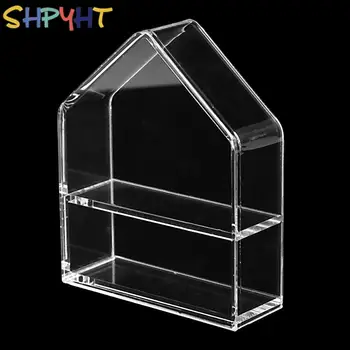 Миниатюрная витрина для кукольного домика 1: 12, подставка для десертных тортов, акриловая прозрачная витрина, модель шкафа-витрины, декор супермаркета