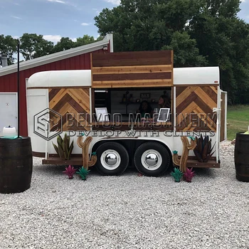 Мобильный кухонный фургон с едой по индивидуальному размеру, пивной бар, вагон-ресторан из нержавеющей стали, прицеп для перевозки мороженого для США