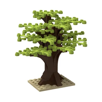 Модель строительного блока из мелких частиц дерева 52шт Растительный пейзаж Содержит инструкции, совместимые со строительными блоками LEGO