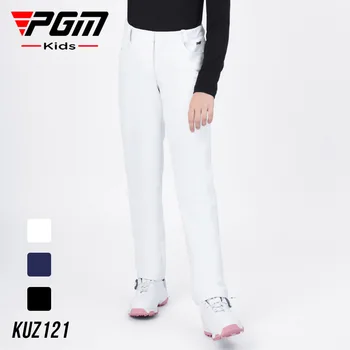 Модные брюки для гольфа для девочек PGM, Плюшевые Утолщенные Ветрозащитные и теплые Детские Спортивные брюки для гольфа, Осенне-зимняя Молодежная одежда S-XL