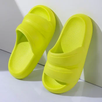 Модные летние женские тапочки, удобные повседневные сандалии с мягкой подошвой, нескользящая обувь на плоской подошве из ЭВА