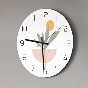 Модные простые бесшумные настенные часы для украшения дома Часы Современный дизайн Таймер орнамент