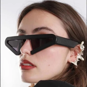 Модный бренд Дизайнер Y2K Треугольные Солнцезащитные очки Женские Для мужчин Трендовые Солнцезащитные Очки Роскошные Винтажные Панк UV400 Хип-хоп Оттенки UV400