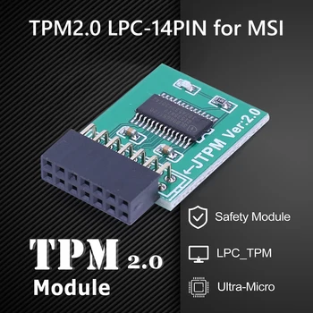 Модуль TPM2.0 LPC-14PIN Материнская плата, модуль удаленного шифрования, модуль безопасности, поддержка Win11, Тест обновления для материнской платы MSI