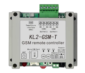 Модуль Двойного Релейного Переключателя GSM-Сигнализации SMS-Контроллер KL2-GSM-T С Датчиком Температуры Для Освещения/Разведения Рыб В Пруду/Складирования
