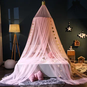 Москитная Подвесная сетка для детской кроватки, балдахин, Складная занавеска, палатка для детей, украшение детской комнаты, кроватка