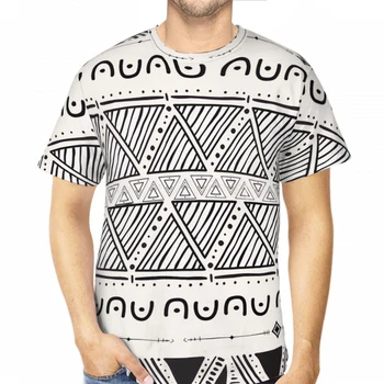 Мужская футболка с 3D-принтом с традиционным рисунком из грязевой ткани, Африканская грязь, племенной стиль Унисекс, свободные Мужские футболки для фитнеса и пляжа из полиэстера.