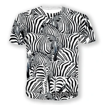 Мужская футболка с 3D-принтом в виде зебры phechion, женская футболка в стиле хип-хоп, модная одежда унисекс, Лучшие поставщики для Drop Shipper A276