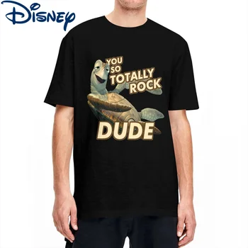 Мужские и женские футболки Finding Nemo Crush, хлопковая одежда Disney, новинка, футболка с коротким рукавом и круглым воротником, уникальные футболки