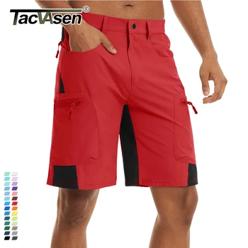 Мужские летние уличные шорты TACVASEN, быстросохнущие шорты для пеших прогулок, рыбалки, бега, легкие шорты для тренировок с несколькими карманами