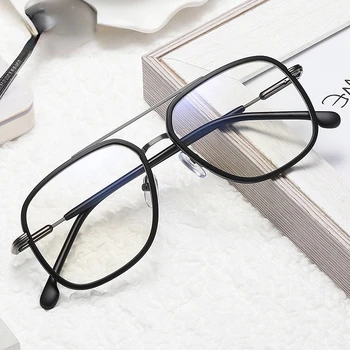 Мужские очки Новые мужские очки в оправе TR90 с защитой от синего света, простые сменные линзы, удобные очки в оправе для близорукости