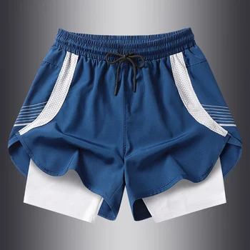 Мужские пляжные спортивные шорты для бега, черно-синие шорты, новинка 2023 года, летние повседневные классические мужские брюки Trouers