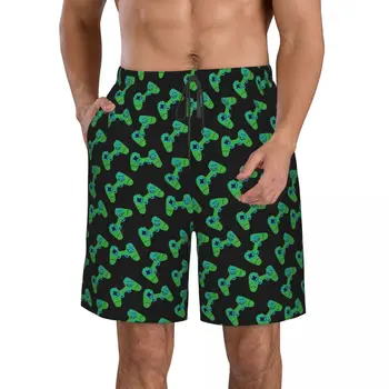 Мужские пляжные шорты с рисунком из видеоигр, Быстросохнущий купальник для фитнеса, забавные уличные 3D шорты