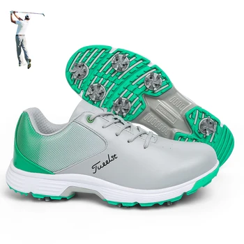 Мужские профессиональные кроссовки для гольфа, нескользящие тренировочные кроссовки для гольфа, удобная водонепроницаемая высококачественная обувь для гольфа.