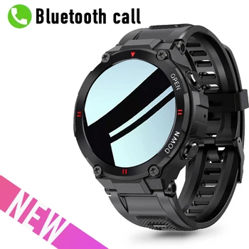 Мужские смарт-часы K22 2022 Bluetooth Call с пользовательским циферблатом Smartwatch 2021 с аккумулятором 400 мАч Спортивные часы VS t rex pro для мужчин