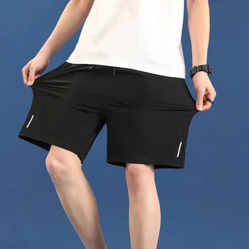 Мужские спортивные короткие шорты в новом повседневном стиле, мужские дышащие, прохладные, быстросохнущие, для бега в тренажерном зале, мужские шорты, свободная летняя мужская одежда