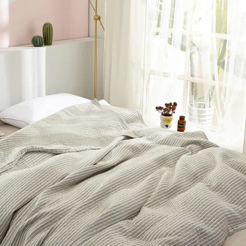 Муслиновое одеяло из 100% хлопка, 4 слоя, покрывало для кровати, покрывало для дивана, чехол для дивана, Мягкое покрывало для путешествий, домашний текстиль