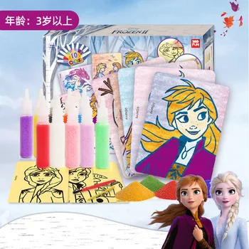 Набор для рисования песком Disney frozen girls Cartoon Sand Painting Girls Ручной работы DIY Цветные Игрушки из песка