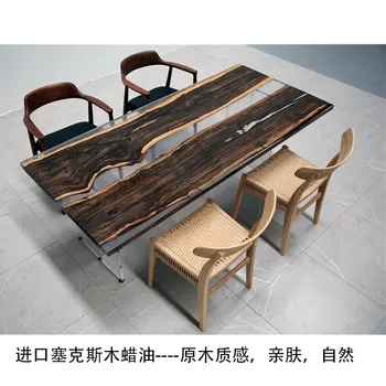 Наборы эпоксидной смолы креативная морская река мебель из натурального дерева чайный столик офисный рабочий стол