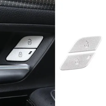 Наклейка на Кнопку Блокировки Двери Автомобиля Из нержавеющей Стали Подходит Для Mercedes Benz A B CLA GLB GLA Class C117 W177 W247 X156 X247 2019-2020